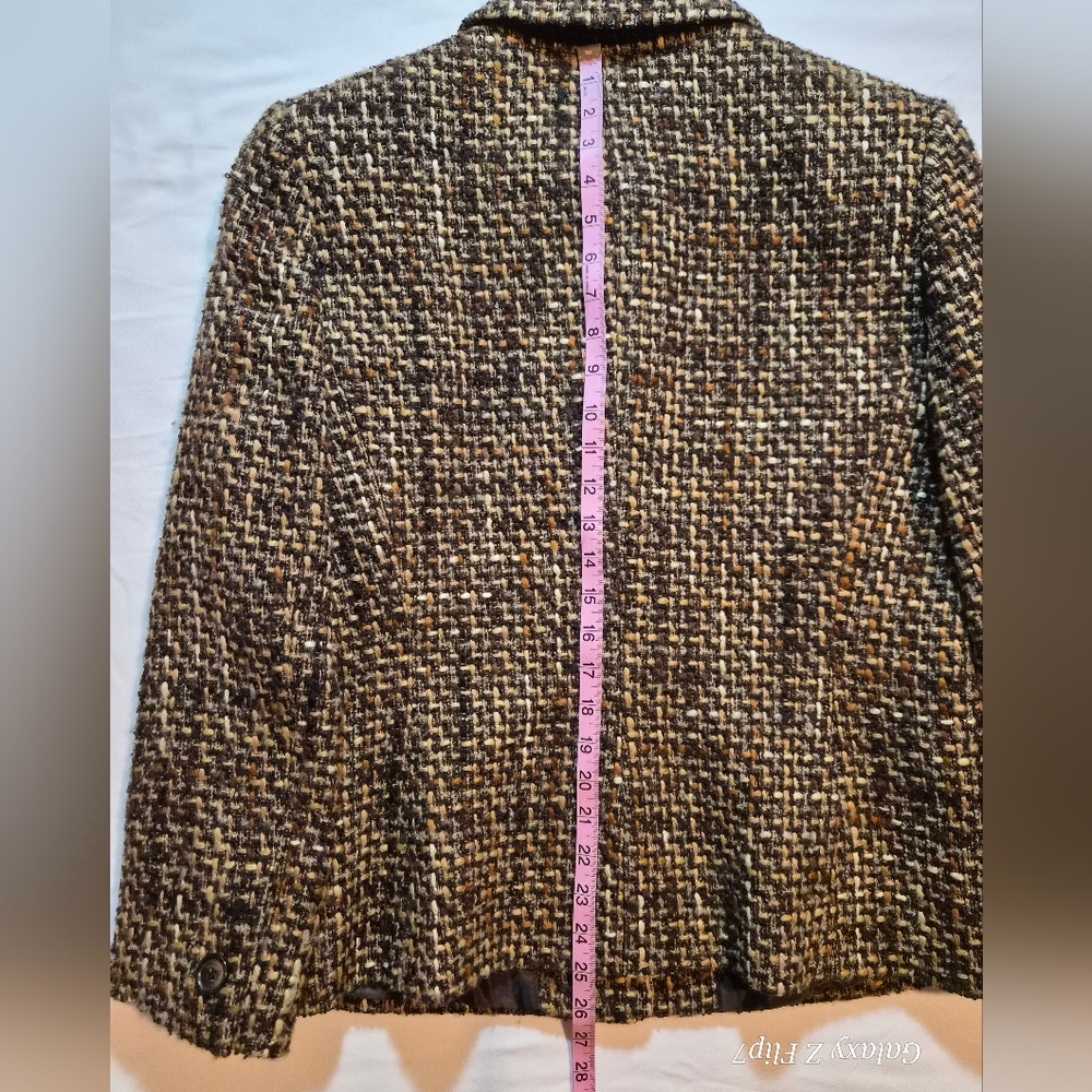 ​Tahari Arthur S. Levine Tweed Wool Blend Blazer Jacket - Size 16P - Picture 7 of 8